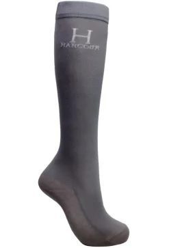 2 PAIRES DE CHAUSSETTES BADMINTON GRISES