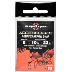 AGRAFES ARROW SNAP BLACK NICKEL X10