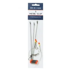 BAS DE LIGNE METAL'CLIP 3 HAMECON