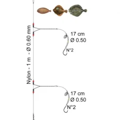 BAS DE LIGNE MULTI' PERLES 2HAM N° 2