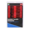 BOITE DE PLIOIRS DOUBLE SLIDER 18CM ROUGE X14