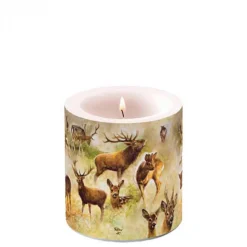 BOUGIE PM COLLAGE DE CERFS