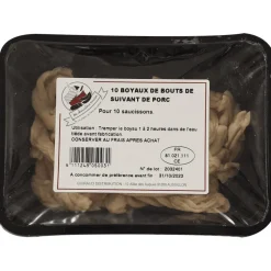 BOYAUX DE BOUTS DE SUIVANT DE PORC X10