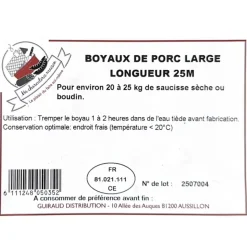BOYAUX DE PORC LARGE 25M
