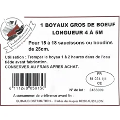 BOYAUX GROS DE BOEUF 4À5M