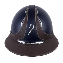 CASQUE D'EQUITATION GALAXY ECLIPSE BLEU/BRUN