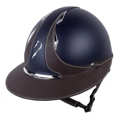 CASQUE D'EQUITATION GALAXY ECLIPSE BLEU/BRUN