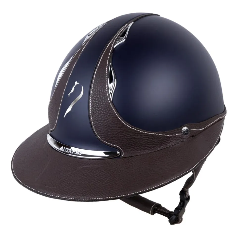 CASQUE D'EQUITATION GALAXY ECLIPSE BLEU/BRUN