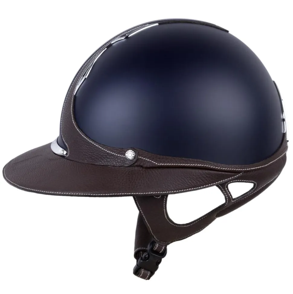 CASQUE D'EQUITATION GALAXY ECLIPSE BLEU/BRUN