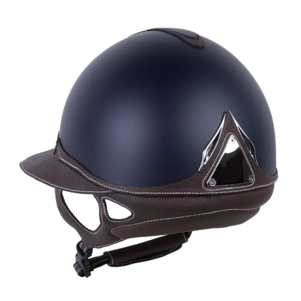 CASQUE D'EQUITATION GALAXY ECLIPSE BLEU/BRUN