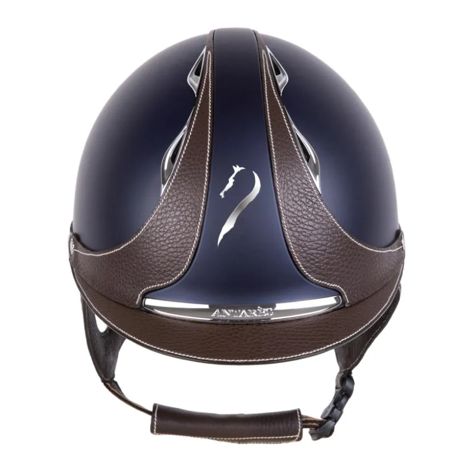 CASQUE D'EQUITATION GALAXY STANDARD BLEU/BRUN