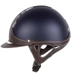 CASQUE D'EQUITATION GALAXY STANDARD BLEU/BRUN