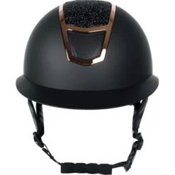 CASQUE D'EQUITATION MONT BLANC NOIR/ROSE GOLD
