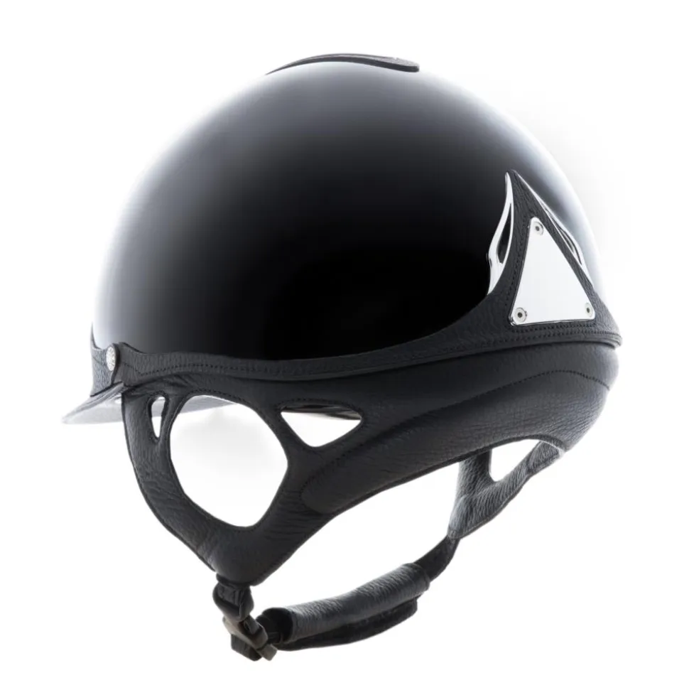 CASQUE D'EQUITATION PREMIUM STANDARD NOIR