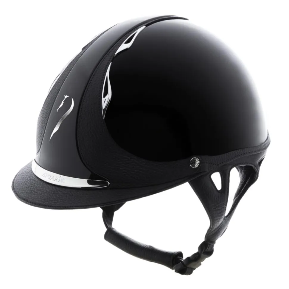 CASQUE D'EQUITATION PREMIUM STANDARD NOIR
