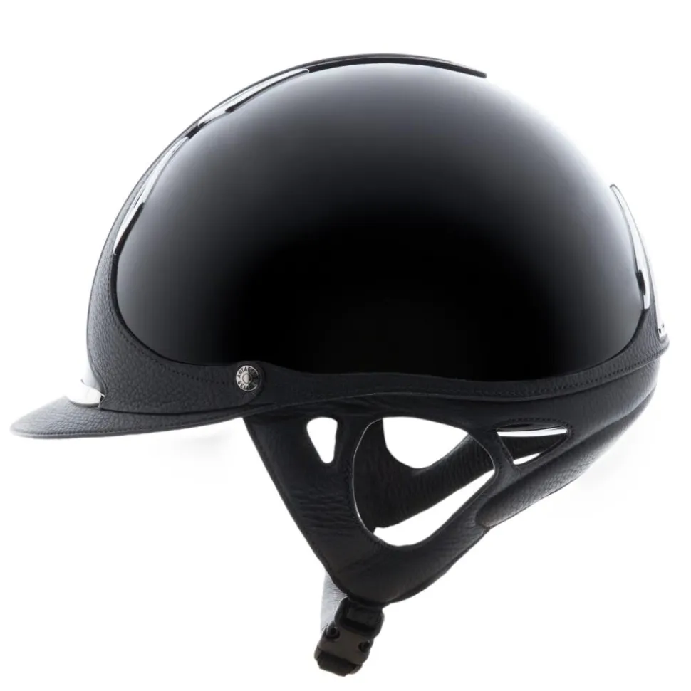 CASQUE D'EQUITATION PREMIUM STANDARD NOIR