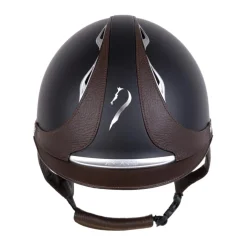CASQUE D'EQUITATION REFERENCE STANDARD NOIR/BRUN