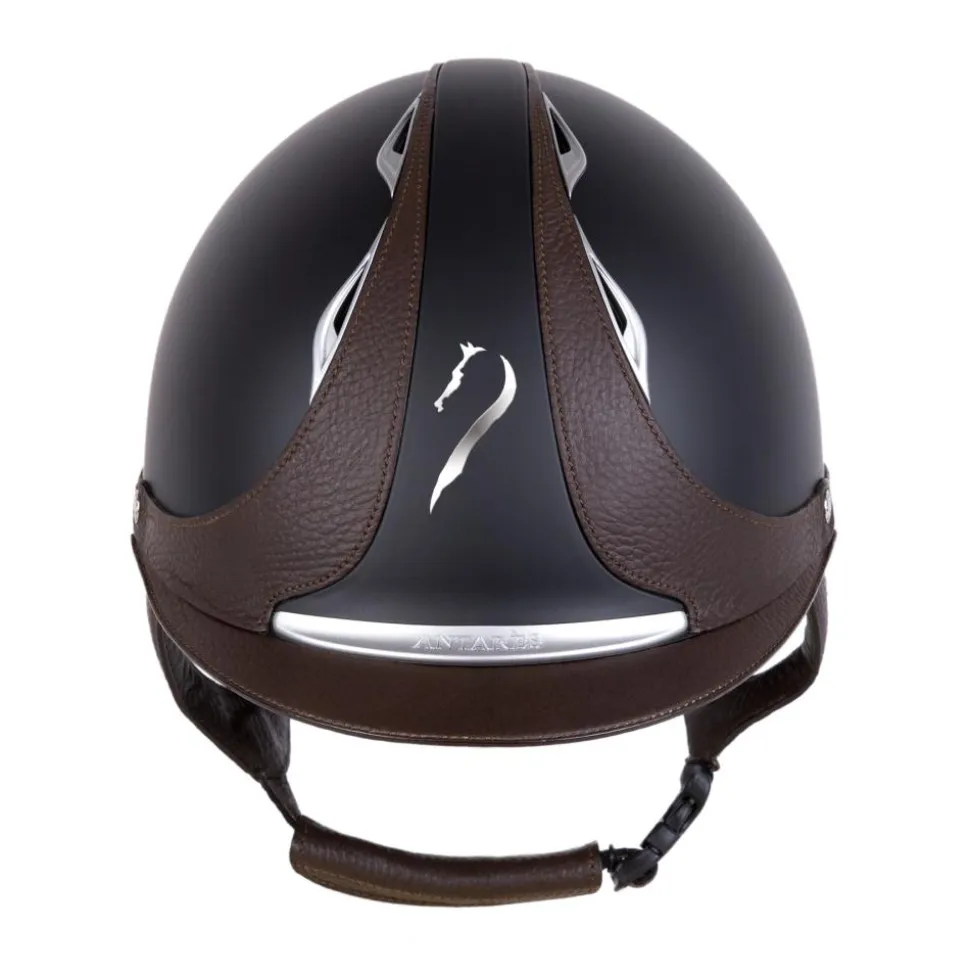 CASQUE D'EQUITATION REFERENCE STANDARD NOIR/BRUN