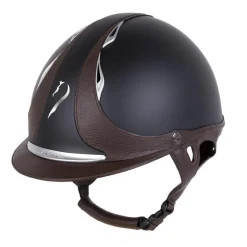 CASQUE D'EQUITATION REFERENCE STANDARD NOIR/BRUN