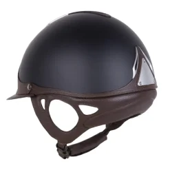 CASQUE D'EQUITATION REFERENCE STANDARD NOIR/BRUN