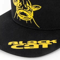 CASQUETTE BLACK CAT NOIRE FLAT PEAK