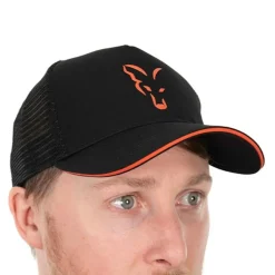 CASQUETTE TRUCKER NOIR ORANGE