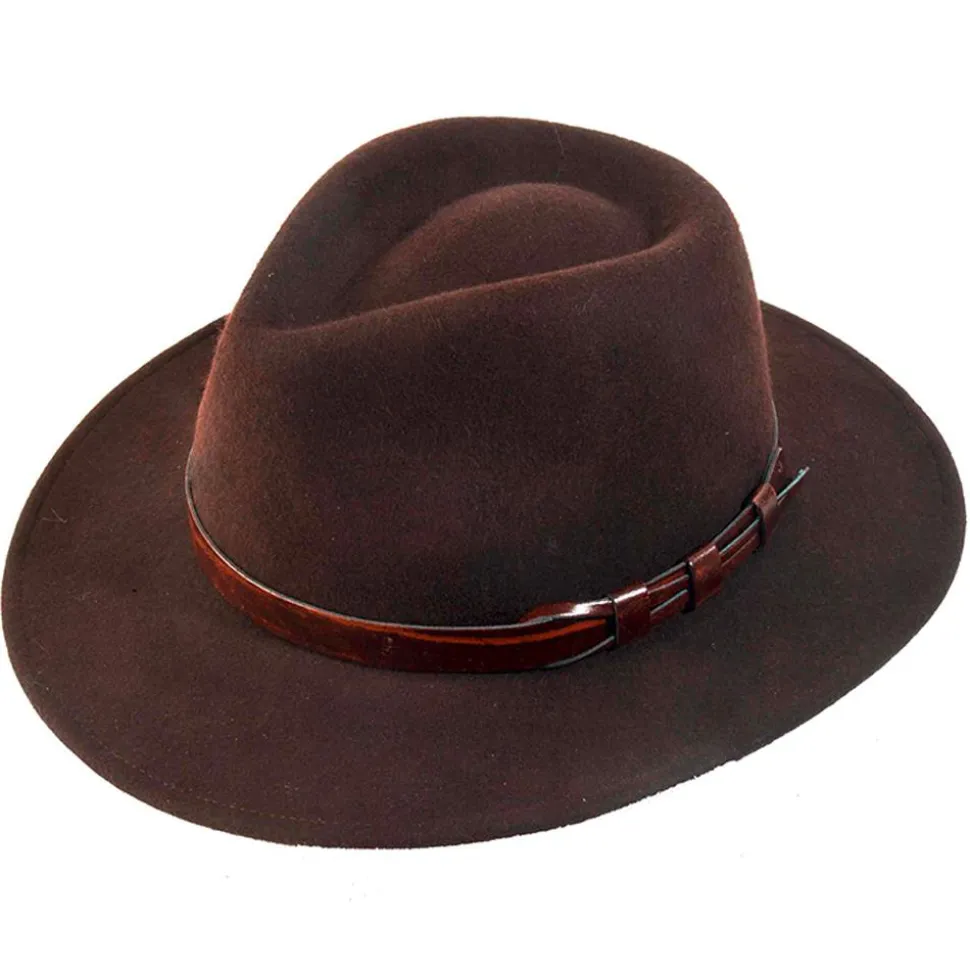 CHAPEAU FEUTRE IMPER MARRON