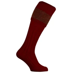 CHAUSSETTE PENRITH OLIVE BURGUNDY