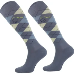 CHAUSSETTES A CARREAUX BLEUES JEANS
