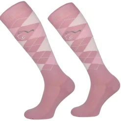 CHAUSSETTES A CARREAUX ROSES