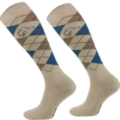 CHAUSSETTES A CARREAUX SABLES