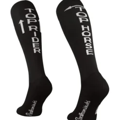 CHAUSSETTES DESIGN TOP HORSE NOIRES