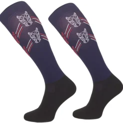 CHAUSSETTES DESIGN TÊTES DE CHEVAUX MARINE