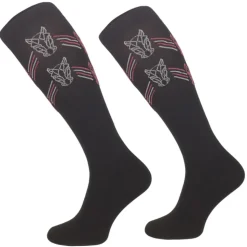 CHAUSSETTES DESIGN TÊTES DE CHEVAUX NOIRES