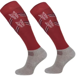 CHAUSSETTES DESIGN TÊTES DE CHEVAUX ROUGES