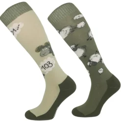 CHAUSSETTES FUN KAKI DESIGN MOUTON