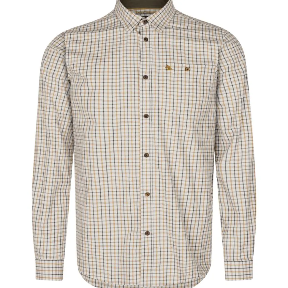 CHEMISE DE CHASSE HOMME OXFORD CLASSIC BLUE BROWN