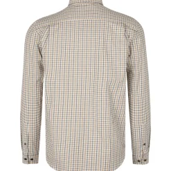 CHEMISE DE CHASSE HOMME OXFORD CLASSIC BLUE BROWN