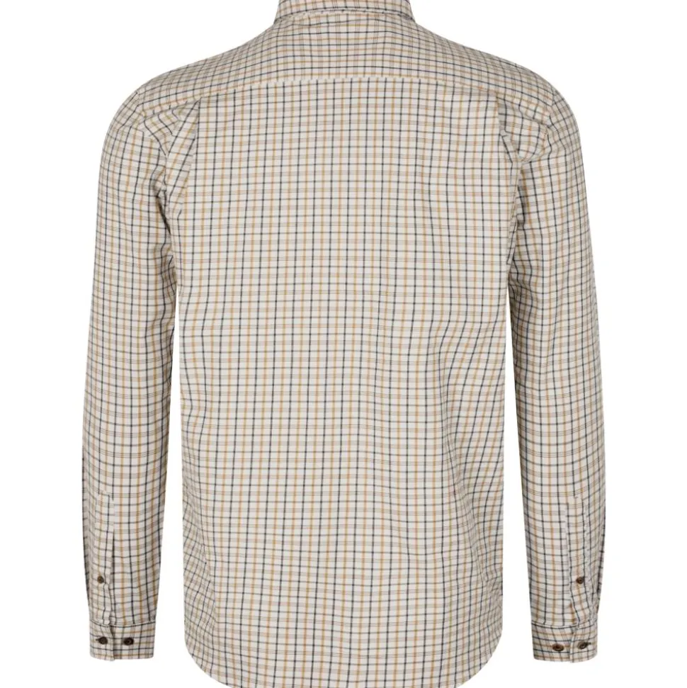 CHEMISE DE CHASSE HOMME OXFORD CLASSIC BLUE BROWN