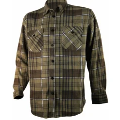 CHEMISE DE CHASSE HOMME POLAIRE KAKI