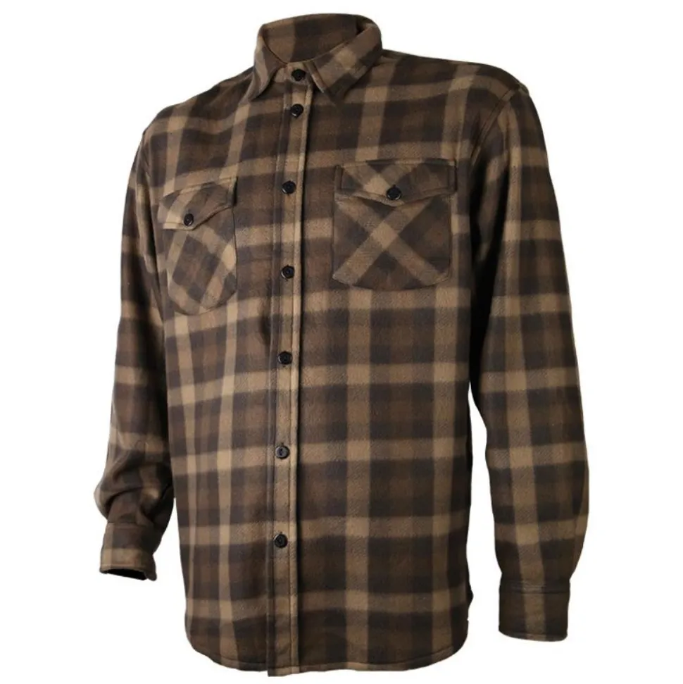 CHEMISE DE CHASSE HOMME POLAIRE MARRON