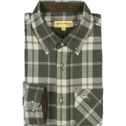 CHEMISE DE CHASSE HOMME SPANIEL CARREAUX KAKI
