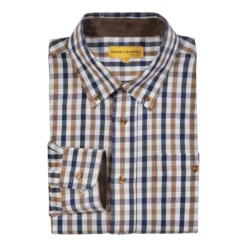 CHEMISE NANCAY BLEU MARRON