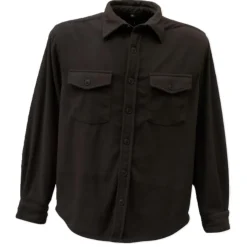 CHEMISE POLAIRE OVER UNI MARRON