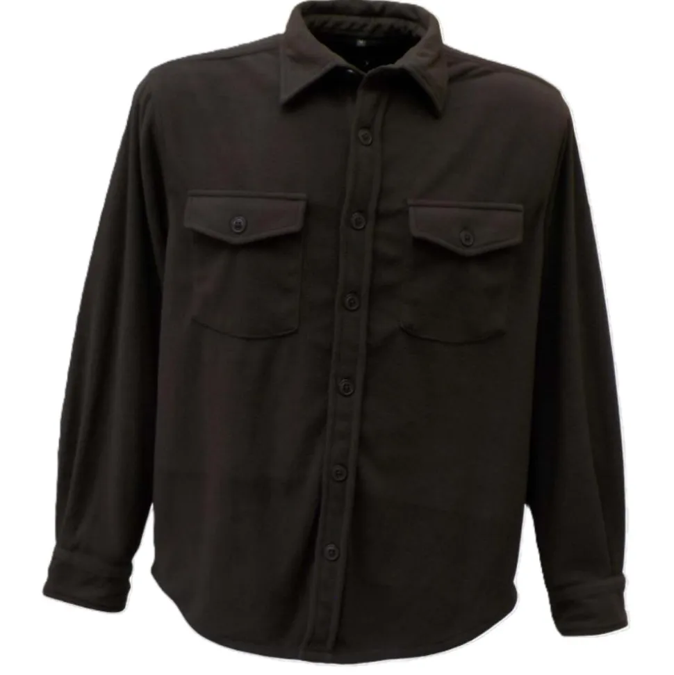 CHEMISE POLAIRE OVER UNI MARRON