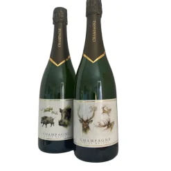 COFFRET BOUTEILLES DE CHAMPAGNES CERF & SANGLIER