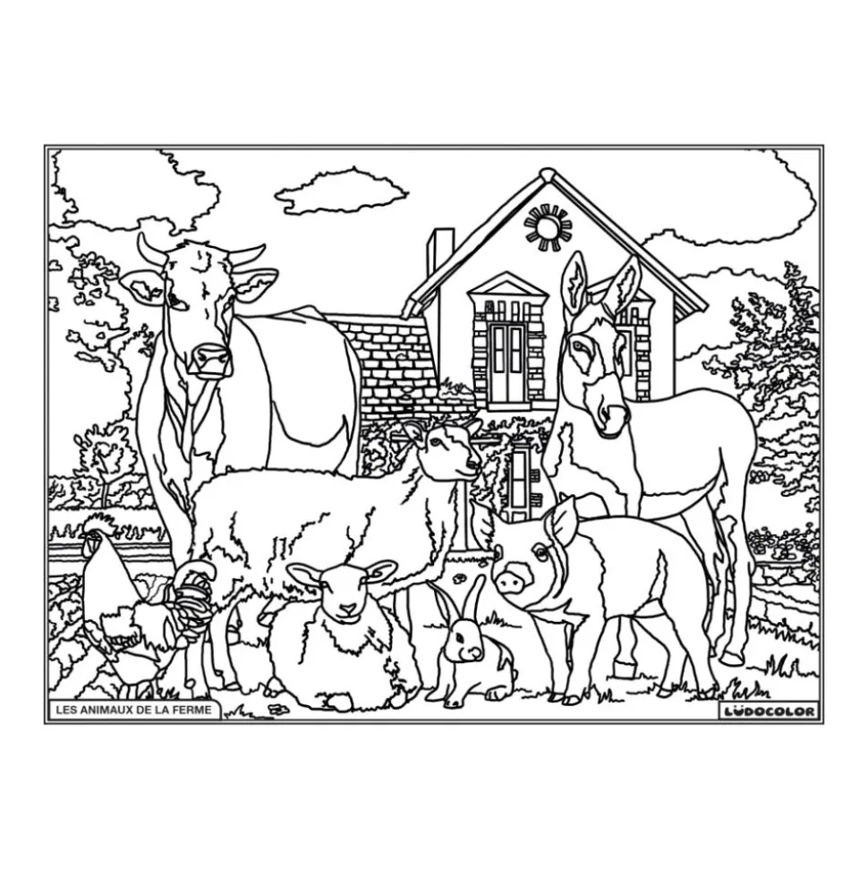 COLORIAGE ANIMAUX DE LA FERME