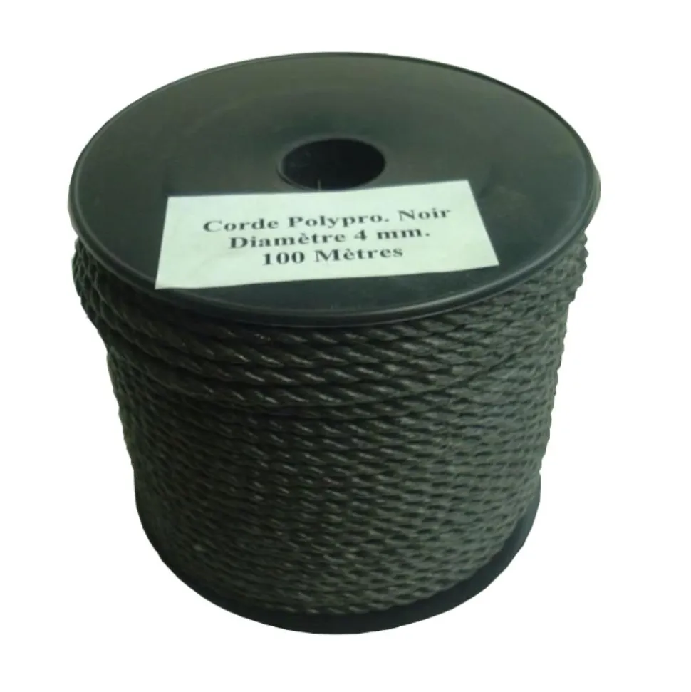 CORDE POLYPRO NOIR 4 MM 100M