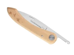 COUTEAU CAPUCIN EN BUIS GRAVURE BECASSE