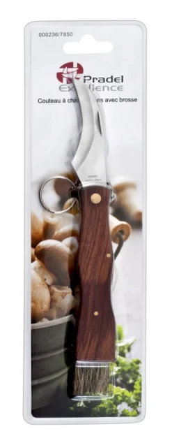 COUTEAU CHAMPIGNON 7CM + BROSSE